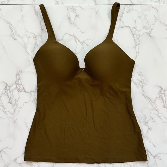 VICTORIAS SECRET BODY BY VICTORIA ARMY GREEN CAMI BRA 34D - Picture 10 of 12